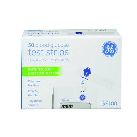 GE Testing Strips (2 vials of 25) 50 strips GE100TS